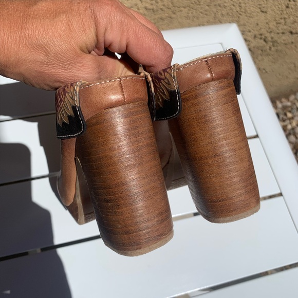 L’Artiste Spring Step Ursula brown leather clogs size 5 ( European 35) - Picture 10 of 16